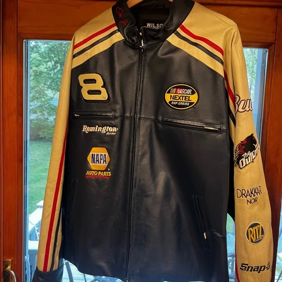 Dale Earnhardt Wilson Leather Chase Authentic Mens Large NASCAR Jacket